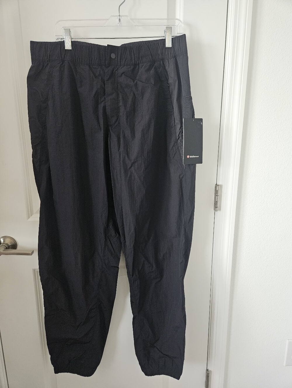 Nwt Lululemon Mens $148 Nylon Relaxed Track Pant Regular Black Size LARGE